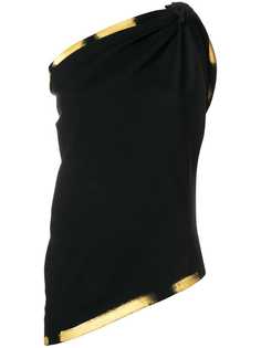 Romeo Gigli X Eggs one shoulder blouse
