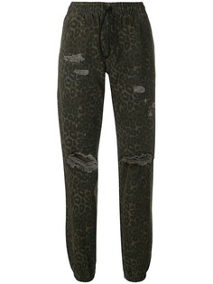 T By Alexander Wang брюки с леопардовым принтом