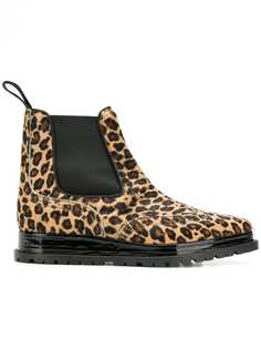 Sacai ботинки-челси с леопардовым принтом