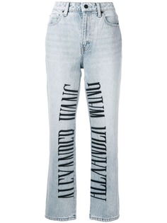 Alexander Wang джинсы Cult с вышивкой логотипа