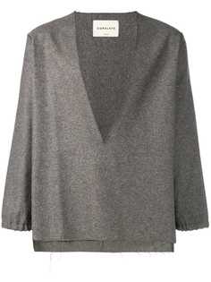 Corelate oversized V neck top