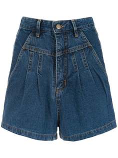 Framed denim shorts