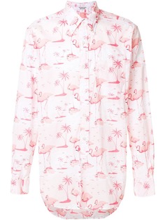 Engineered Garments рубашка с рисунком из фламинго