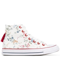 Converse хайтопы с цветочным рисунком и кисточкой сзади