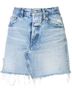 Moussy Vintage джинсовая юбка с необработанным краем
