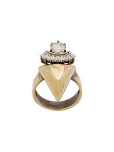 Iosselliani White Eclipse stacked spike ring