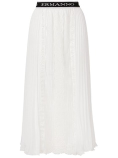 Ermanno Ermanno плиссированная юбка с логотипом на талии