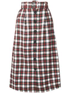 Isa Arfen юбка в клетку с ремнем
