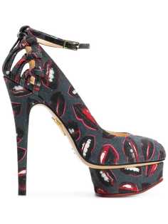 Charlotte Olympia туфли-лодочки с принтом следов от поцелуя