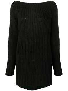 Uma Wang удлиненный свитер с V-образным вырезом на спине