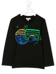 Kenzo Kids футболка с длинными рукавами и принтом