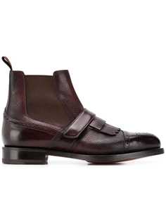 Santoni ботильоны с перфорацией