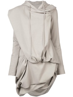 Rick Owens DRKSHDW асимметричная толстовка в стиле оверсайз с капюшоном