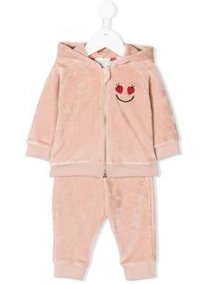 Stella Mccartney Kids велюровый спортивный костюм с вышитыми божьими коровками