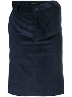 Y / Project asymmetric draped waist skirt