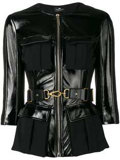 Elisabetta Franchi куртка с поясом и баской