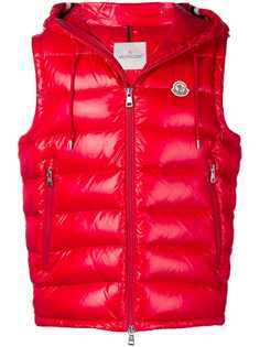 Moncler пуховый жилет с капюшоном