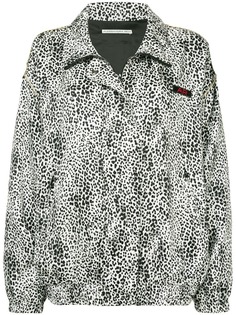 Alessandra Rich куртка-бомбер с леопардовым узором