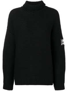 Courrèges свитер со спущенными рукавами и высоким воротником