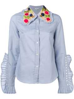Manoush рубашка с воротником с вышивкой и рюшами