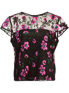 Milly полупрозрачная блузка с цветочным узором