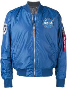Alpha Industries куртка-бомбер Nasa с заплатками