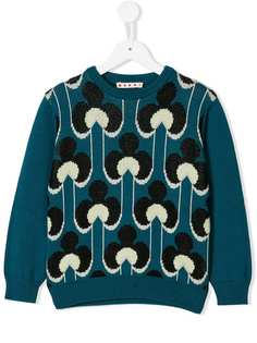 Marni Kids свитер с принтом Portrait