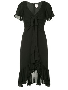 Cinq A Sept платье миди с оборкой