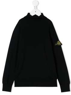 Stone Island Junior трикотажный свитер с высоким воротником