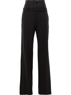 Yang Li расклешенные брюки свободного кроя