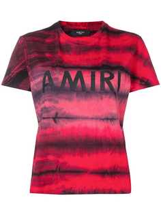 Amiri футболка с принтом тай-дай и логотипом