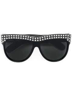 Gucci Eyewear солнцезащитные очки с отделкой стразами