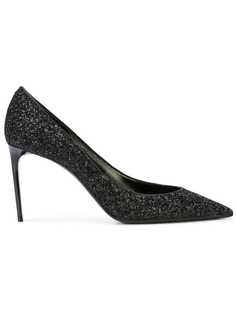 Saint Laurent туфли-лодочки на шпильке с блестками