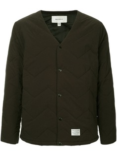 Makavelic quilted V-neck jacket