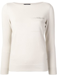 Fay джемпер с косым вырезом