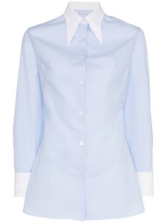 Wright Le Chapelain рубашка с контрастным воротником и манжетами