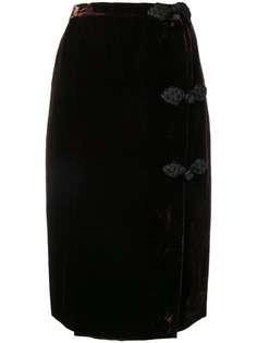 Valentino Vintage бархатная юбка-карандаш в стиле 1980-х