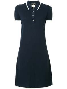 Chanel Vintage платье-рубашка с воротником-поло