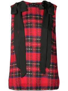 Simone Rocha клетчатая блузка без рукавов