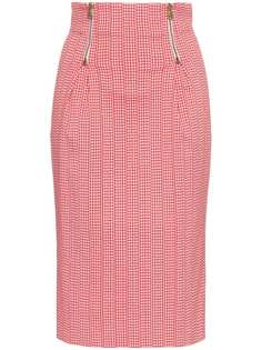 Versace юбка-карандаш в ломаную клетку