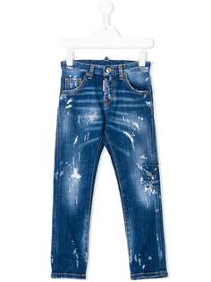 Dsquared2 Kids джинсы с потертой отделкой