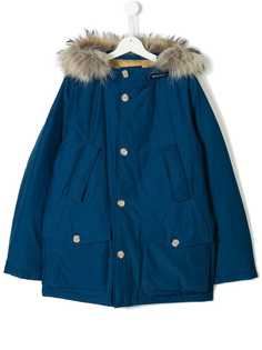 Woolrich Kids buttoned parka coat