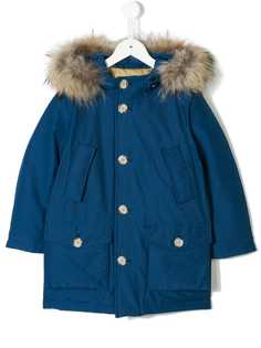 Woolrich Kids buttoned parka coat
