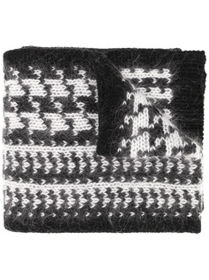 Thom Browne вязаный шарф в ломаную клетку