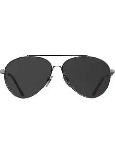 Burberry Eyewear Check Detail Pilot Sunglasses