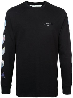 Off-White футболка с диагональными полосками