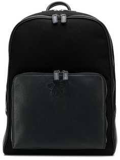 Canali logo embossed backpack