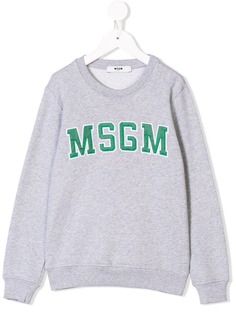 Msgm Kids толстовка с вышитым логотипом