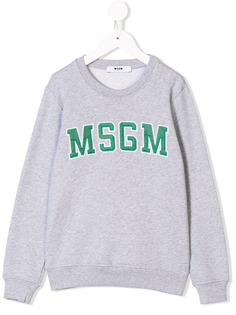 Msgm Kids толстовка с вышитым логотипом