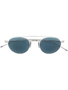 Thom Browne Eyewear солнцезащитные очки в круглой оправе "авиатор"